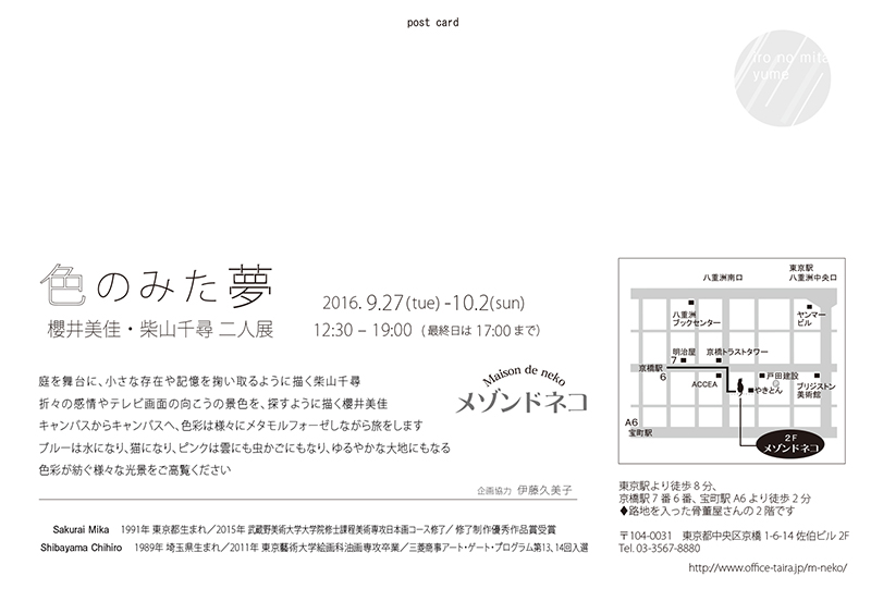 色のみた夢　櫻井美佳・柴山千尋　二人展