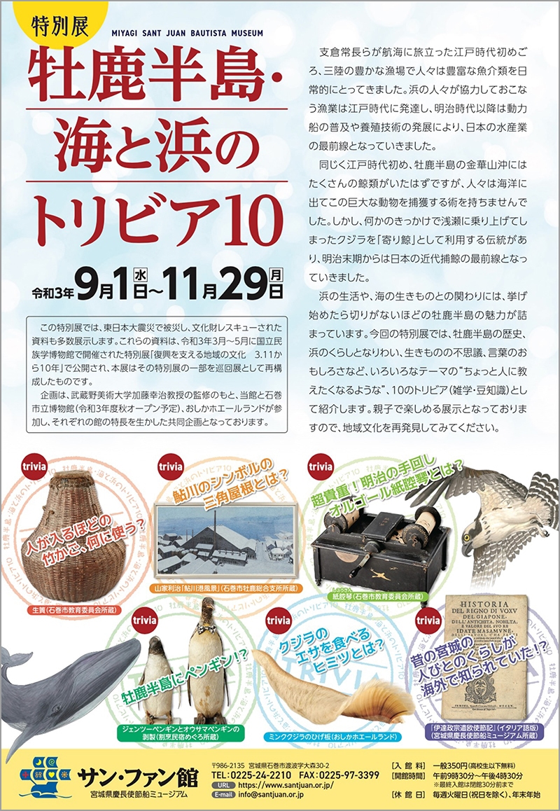 特別展「牡鹿半島・海と浜のトリビア10（TEN）」