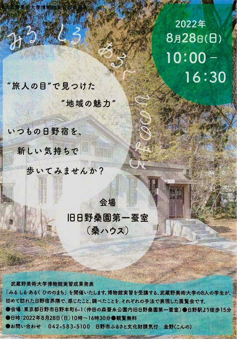 博物館実習成果発表「みる しる あるく ひののまち」