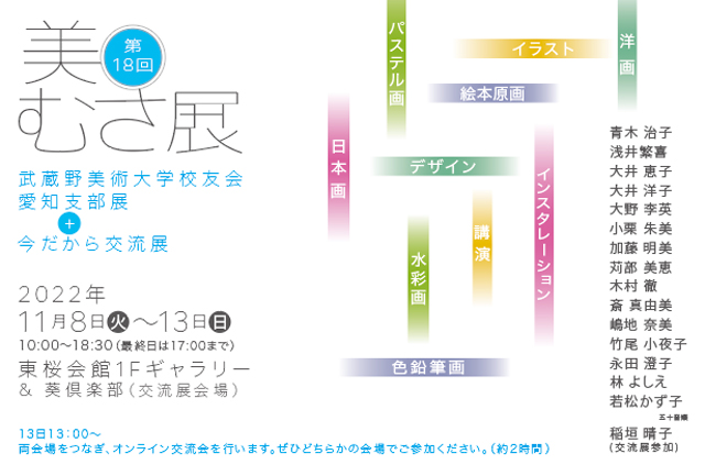 武蔵野美術大学校友会愛知支部 第18回美・むさ展